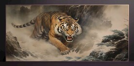 山水画装饰画无框画