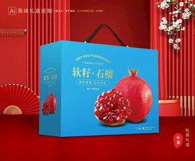 石榴礼盒 水果包装