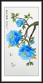 新中式花鸟牡丹画