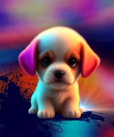 彩色小狗