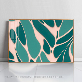 简约抽象数码印花