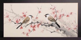 山水画装饰画无框画