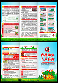 森林防火三折页