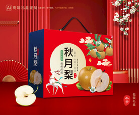 秋月梨礼盒 梨包装