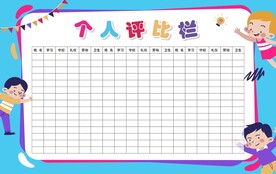 个人评比栏