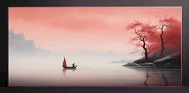 山水画装饰画无框画