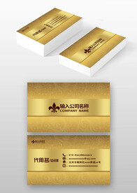 金色金属感尊贵高档商务会所名片