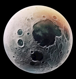 月球表面灯箱素材