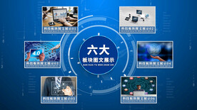 六大科技图文板块分类AE模板