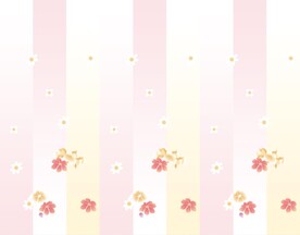 汉服三色鲜花渐变