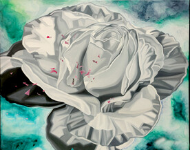 现代设计花卉背景墙壁画