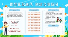 创建文明校园宣传栏展板