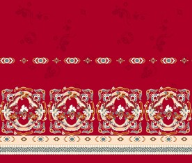 汉服红色十字架圆环树叶