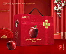 苹果包装 红富士礼盒