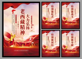 老西藏精神党建海报