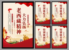 老西藏精神党建海报
