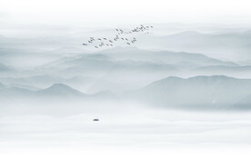 新中式水墨山水画