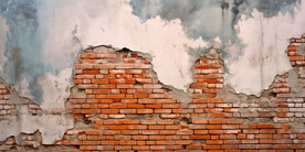 复古斑驳红砖水泥墙背景墙壁画