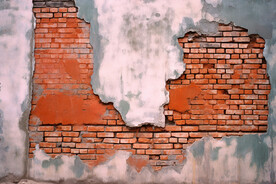 复古斑驳红砖水泥墙背景墙壁画