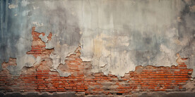 复古斑驳红砖水泥墙背景墙壁画