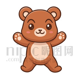 可爱卡通小熊