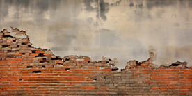 复古斑驳红砖水泥墙背景墙壁画