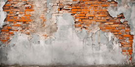 复古斑驳红砖水泥墙背景墙壁画