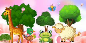 卡通动物背景墙