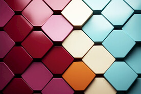 彩色3d规则菱形抽象科技纹理