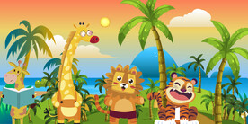 卡通儿童背景墙