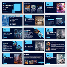 数字人ppt模板