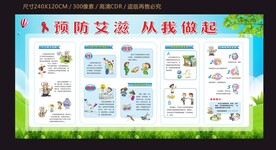 预防艾滋从我做起宣传栏