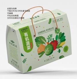 有机蔬菜礼盒平面展开图