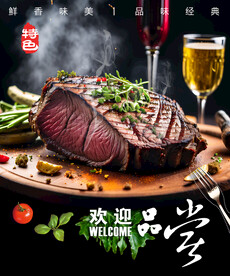 牛排海报