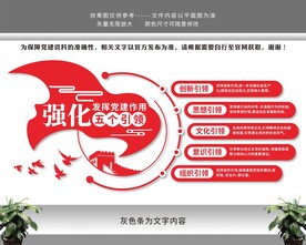 党建五个引领党建文化墙