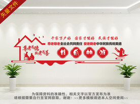 敬老院关爱文化墙