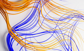 黄蓝色抽象科技线条背景