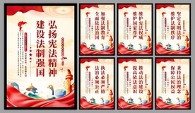 弘扬宪法精神党建海报