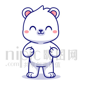 可爱卡通小北极熊