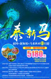 新马泰旅游宣传海报展板