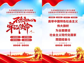 不忘初心牢记使命党建海报