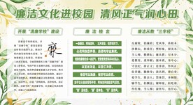 创建廉洁校园宣传栏