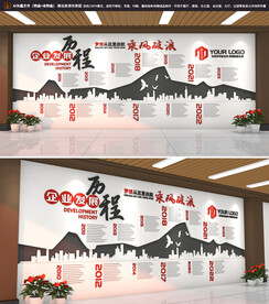 企业发展历程宣传栏文化墙