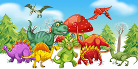 恐龙儿童房背景