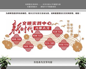 新时代文明实践站中心党建文化墙