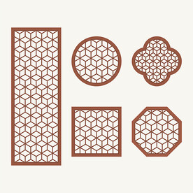 中式花纹 窗花格 镂空隔断