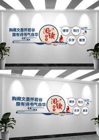 校园阅读励志标语文化墙