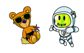 创意小熊超人矢量图