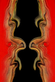 暗红色流体渐变科技线条背景