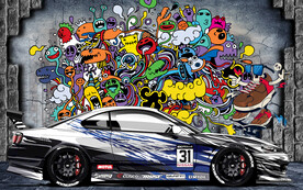 工装跑车背景墙